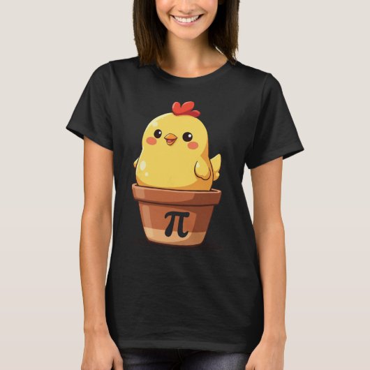 T-shirt Mignon poulet Pot Pi Day Tarte Professeurs de math (Devant)
