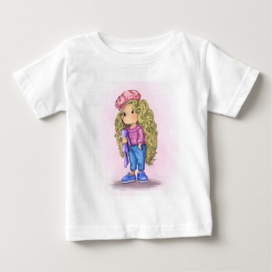 T-shirt mignon pour bébé fille (Devant)