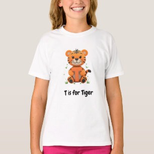 T-shirt mignon pour enfants au tigre T est pour
