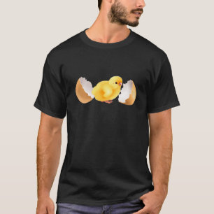 T-shirt Mignon poussin jaune poulet éclos oeuf adolescent 