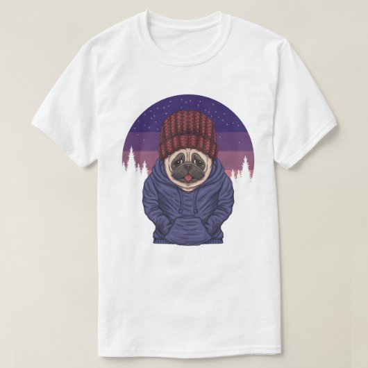 T-shirt Mignon Pug (Design devant)