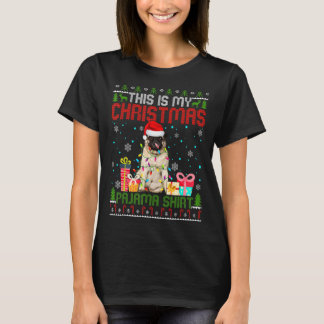 T-shirt Mignon Pug C'est Mon Pyjama De Noël
