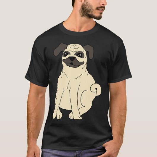 T-shirt Mignon pug gras 312 (Devant)