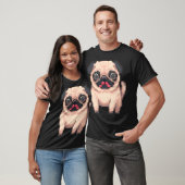 T-shirt Mignon Pug grassouillet - Pixel art (Unisexe)