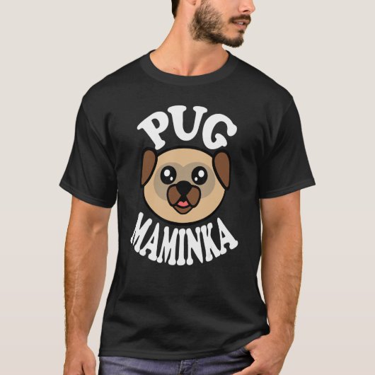 T-shirt Mignon Pug Maminka (Devant)