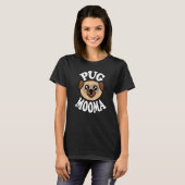 T-shirt Mignon Pug Mooma (Devant entier)