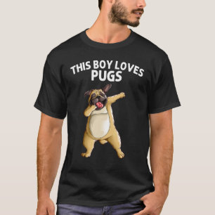 T-shirt Mignon Pug Pour Garçons Enfants Pug Chien Dabbing