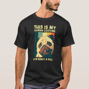 T-shirt Mignon Pug Pour Hommes Femmes Animal De Compagnie 