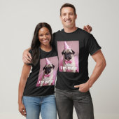 T-shirt Mignon Pug Rose (Unisexe)