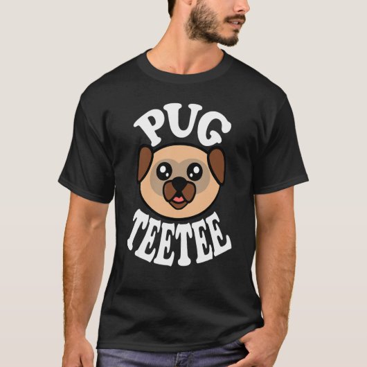 T-shirt Mignon Pug Teetee (Devant)