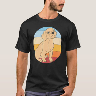 T-shirt Mignon Puggle Propriétaire de Chien Animal Rétro P