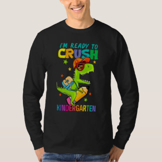 T-shirt Mignon retour à l'école Je suis prêt à écraser la 
