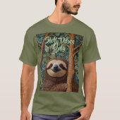 T-shirt Mignon rétro boho drôle vibes de paresseux uniquem (Devant)