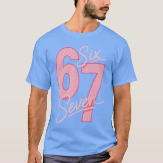 T-shirt Mignon Rose 67 Six Sept Mème Drôle Femmes Filles