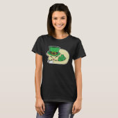 T-shirt Mignon Saint-Patrick pour les filles Chat 1 (Devant entier)