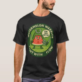 T-shirt Mignon samouraï pastèque thème art japonais (Devant)