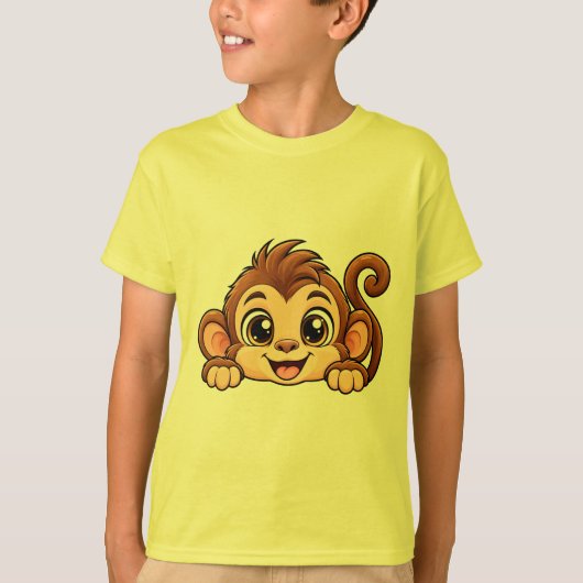 T-shirt Mignon Singe Peekaboo (Devant)