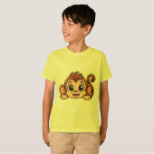 T-shirt Mignon Singe Peekaboo (Devant entier)