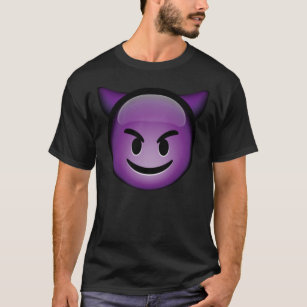 T-shirt Mignon Souriant Purple Devil Emoji Essentiel 