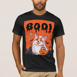 T-shirt Mignon sweatshirt Halloween fantôme Corgi