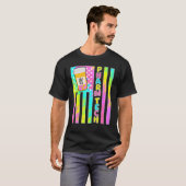 T-shirt mignon technicien en pharmacie pharm Drapeau améri (Devant entier)