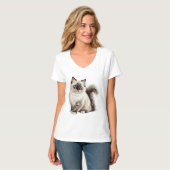 T-shirt Mignon Tee Chat Maman Chat Papa Chat (Devant entier)