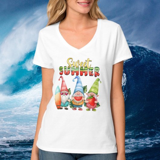 T-shirt mignon temps été gnomes
