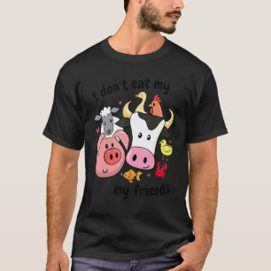 T-shirt Mignon Végétalien Anti Cruauté Envers les Animaux