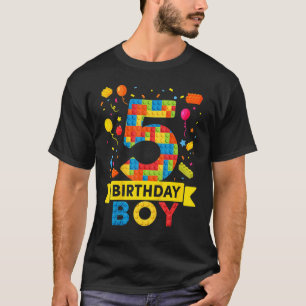 T-shirt Mignonne 5e anniversaire 5 ans Bâtiment Boys