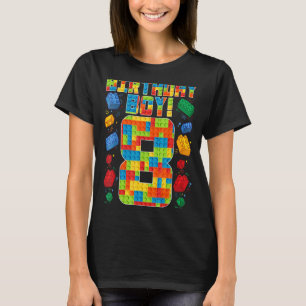 T-shirt Mignonne 8e anniversaire 8 ans Bâtiment Boys
