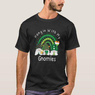 T-shirt Mignonne Accrochement Avec Mes Gnomies St Patrick 