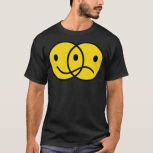 T-shirt Mignonne Ado Cadeau Happy Visage Triste Visage Men