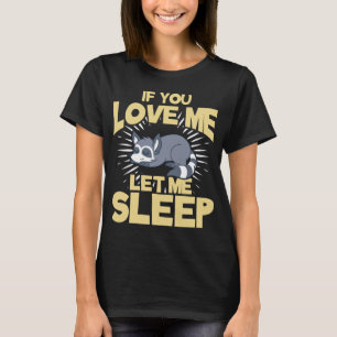 T-shirt Mignonne Amour Animal Napping PJ Trash Panda Sleep