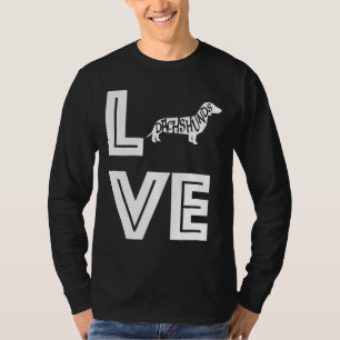T-shirt Mignonne Amp Dachshund Chien Poet Lover cadeau G00