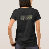 T-shirt Mignonne ange chat yeux verts (Dos)