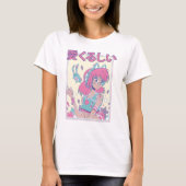 T-shirt Mignonne Anime Fille Dans Les Oreilles De Chat (Devant)