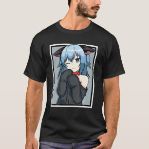 T-shirt Mignonne Anime Girl - Design Chat - Manga