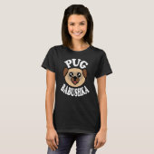 T-shirt Mignonne Babouchka Pug (Devant entier)