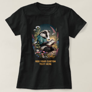 T-shirt Mignonne Badger Lire un livre, Badger Love