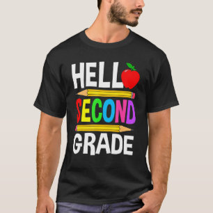 T-shirt Mignonne Bonjour Vêtement De Deuxième Année Joyeux