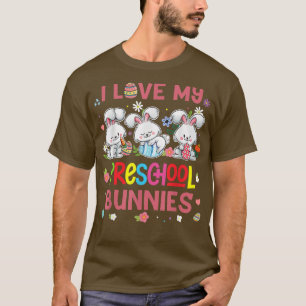 T-shirt Mignonne Bunny Enseignant Étudiant J'Aime Mon Bun