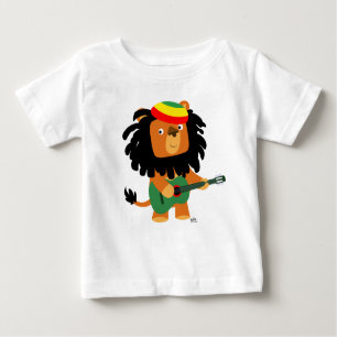 T-shirt Mignonne Cartoon Lion of Zion Baby