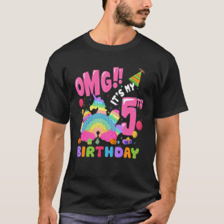 T-shirt Mignonne C'est mon 5e anniversaire 5 ans Vieux Pop