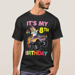 T-shirt Mignonne C'est mon 8e anniversaire Je suis huit Un