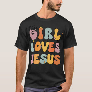 T-shirt Mignonne Cette Fille Aime Jésus-Chemise Enfants Te
