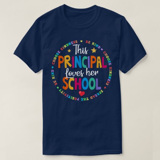 T-shirt Mignonne Cette Principale Aime Son Enseignant En C (Design devant)