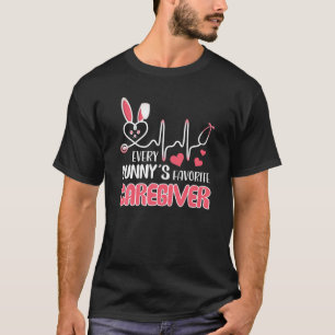 T-shirt Mignonne Chaque lapin est un aidant favori Pâques