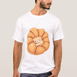 T-Shirt mignonne chatte à couchage