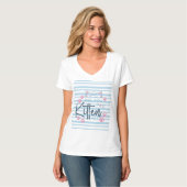 T-shirt Mignonne chatte - "Tu M'As Chatté ?" Graphique drô (Devant entier)