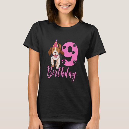 T-shirt Mignonne Chien Beagle 1Ème Anniversaire (Devant)